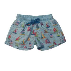 SWOONBABY Sailboat Swim Trunks Boys 6 Months Blue Nautical Swimwear
